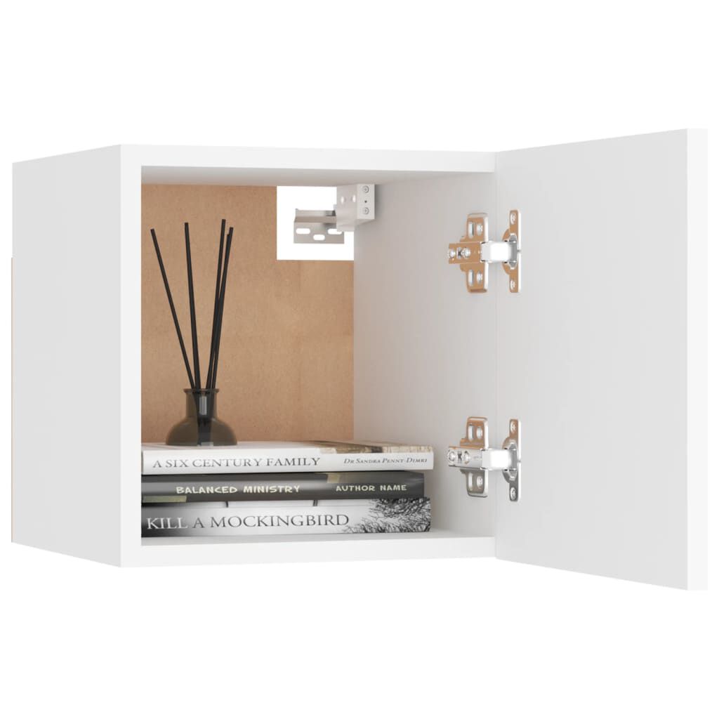 vidaXL Bedside Cabinets 2 pcs White 30.5x30x30 cm Engineered Wood