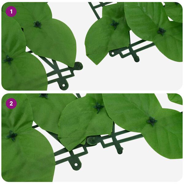 vidaXL Balcony Screen with Green Leaves 400x100 cm