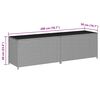 vidaXL Garden Storage Box Poly Rattan 200x50x60 cm Brown