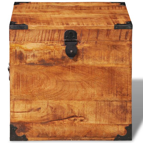 vidaXL Storage Chest Cubic Rough Mango Wood