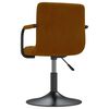 vidaXL Swivel Dining Chairs 2 pcs Brown Velvet