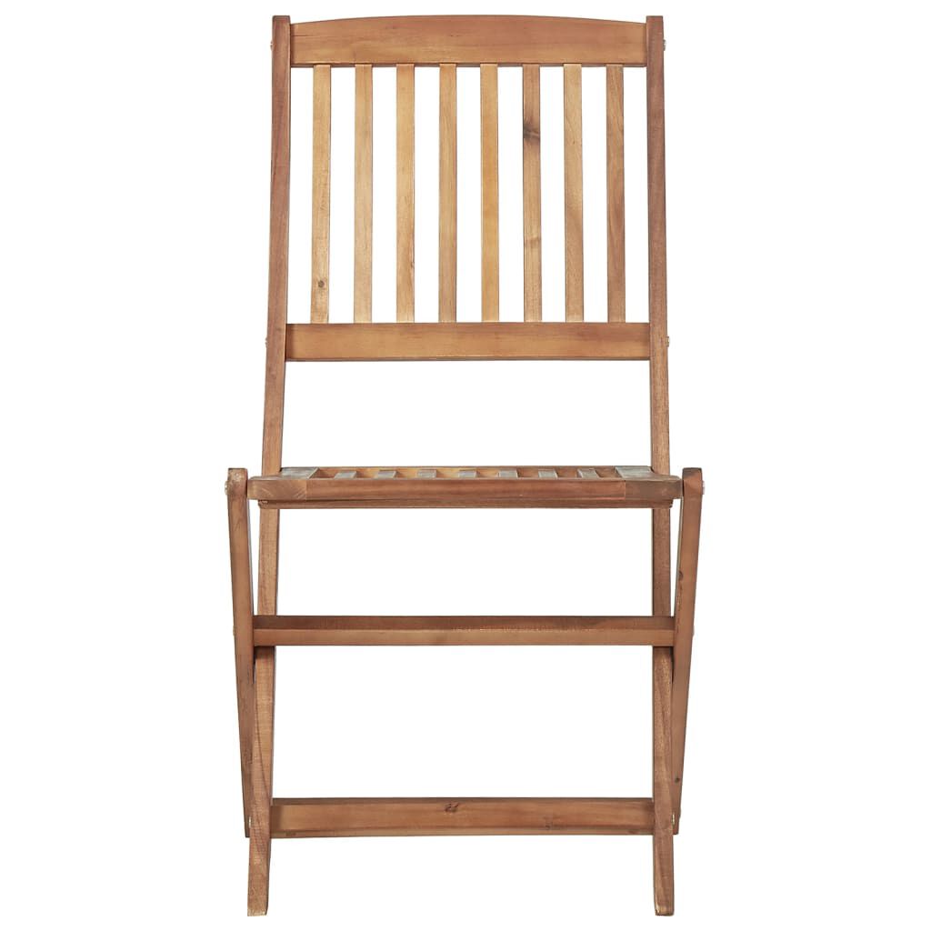 vidaXL Folding Outdoor Chairs 8 pcs Solid Acacia Wood