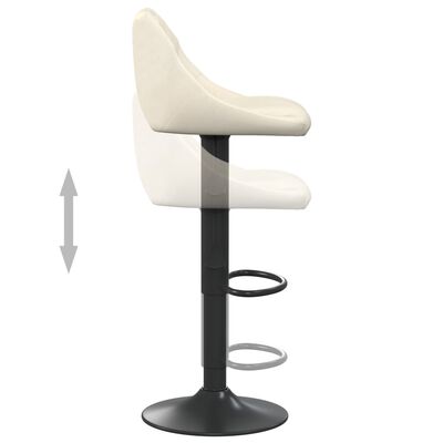 vidaXL Bar Stools 2 pcs Cream Velvet, cream vidaXL Bar Stools 2 pcs Cream Velvet