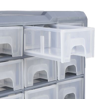 vidaXL Multi-drawer Organiser with 38 Drawers 52x16x37.5 cm, grey vidaXL Multi-drawer Organiser with 38 Drawers 52x16x37.5 cm