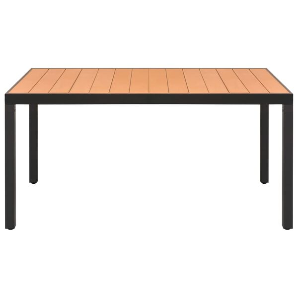 vidaXL 7 Piece Garden Dining Set Black and Brown