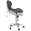 vidaXL Swivel Dining Chairs 4 pcs Grey Faux Leather