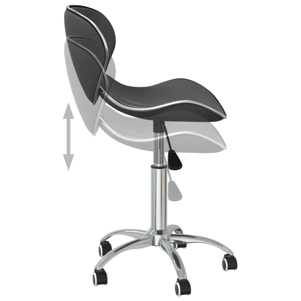 vidaXL Swivel Dining Chairs 4 pcs Grey Faux Leather