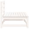 vidaXL Garden Middle Sofas 3 pcs White Solid Wood Pine