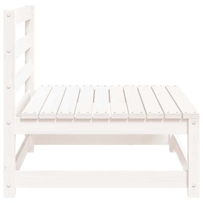 vidaXL Garden Middle Sofas 3 pcs White Solid Wood Pine, white vidaXL Garden Middle Sofas 3 pcs White Solid Wood Pine