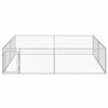 vidaXL Outdoor Dog Kennel Galvanised Steel 4x4x1 m