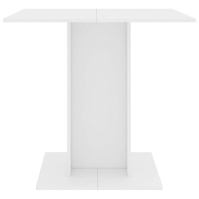 vidaXL Dining Table White 80x80x75 cm Engineered Wood, white vidaXL Dining Table White 80x80x75 cm Engineered Wood