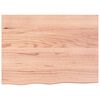 vidaXL Table Top Light Brown 80x60x(2-4) cm Treated Solid Wood Oak