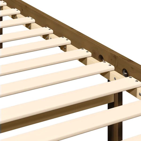 vidaXL Bed Frame without Mattress Honey Brown Solid Wood 200x200 cm