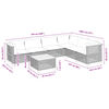 vidaXL 7 Piece Garden Sofa Set with Cushions Black Poly Rattan