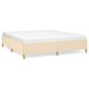 vidaXL Bed Frame without Mattress Cream 180x200 cm Fabric