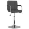vidaXL Bar Stool Dark Grey Fabric