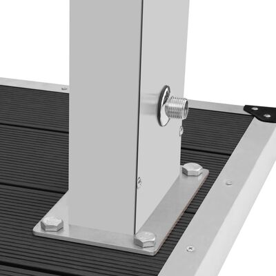 vidaXL Outdoor Shower with Tray WPC Stainless Steel, grey vidaXL Outdoor Shower with Tray WPC Stainless Steel