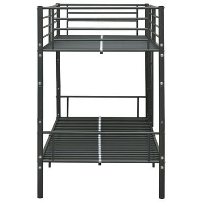 vidaXL Bunk Bed without Mattress Black Metal 90x200cm, black vidaXL Bunk Bed without Mattress Black Metal 90x200cm