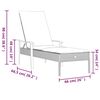vidaXL Sun Lounger with Cushion Grey Poly Rattan