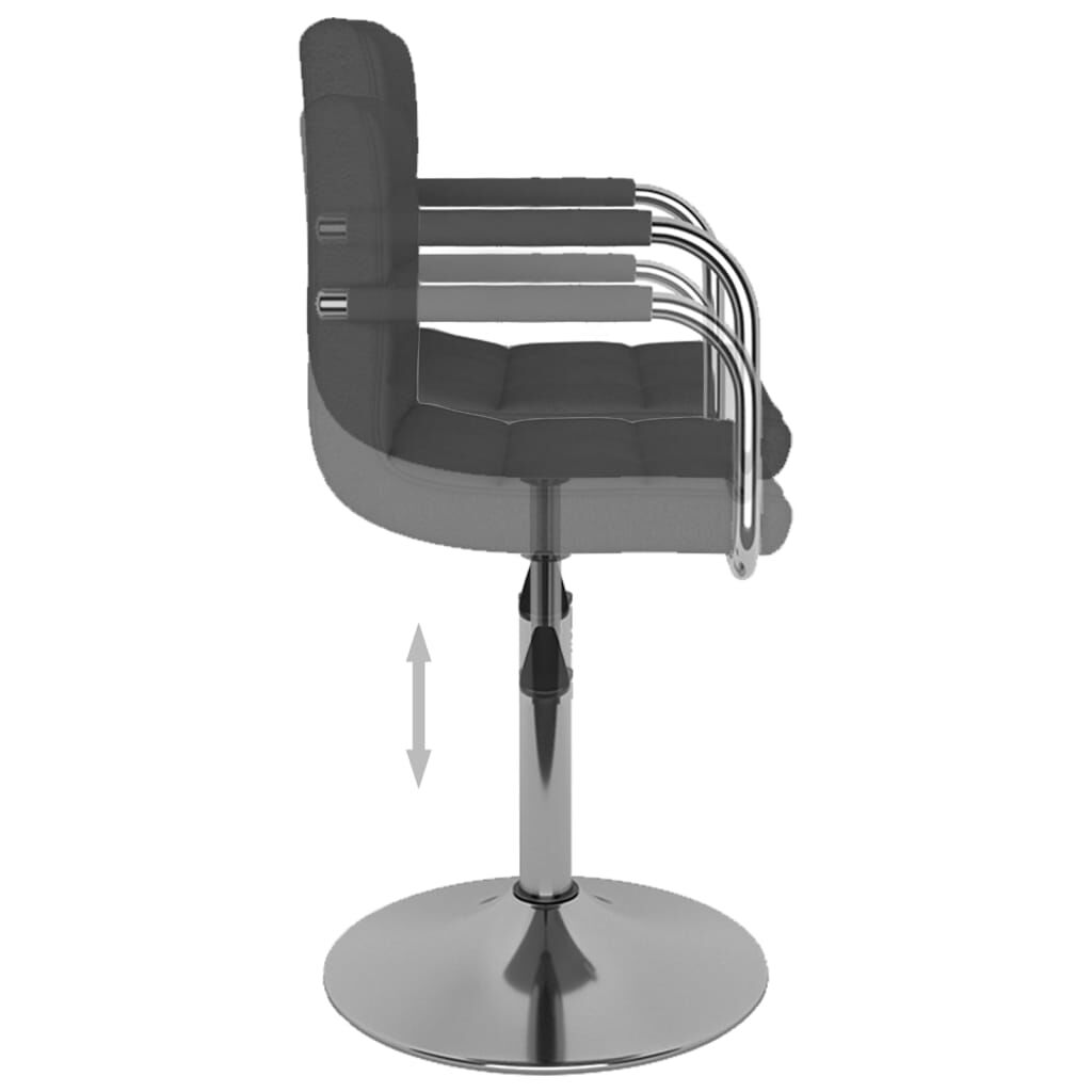 vidaXL Bar Stool Dark Grey Fabric