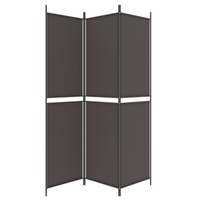 vidaXL 3-Panel Room Divider Brown 150x200 cm Fabric, brown vidaXL 3-Panel Room Divider Brown 150x200 cm Fabric