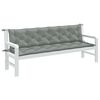 vidaXL Garden Bench Cushions 2 pcs Melange Light Grey 200x50x7 cm Fabric