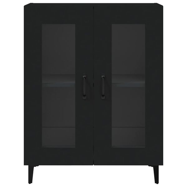 vidaXL Sideboard Black 69.5x34x90 cm Engineered Wood