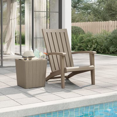 vidaXL Garden Adirondack Chair Light Brown Polypropylene, light brown vidaXL Garden Adirondack Chair Light Brown Polypropylene