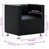 vidaXL Cube Armchair Black Faux Leather