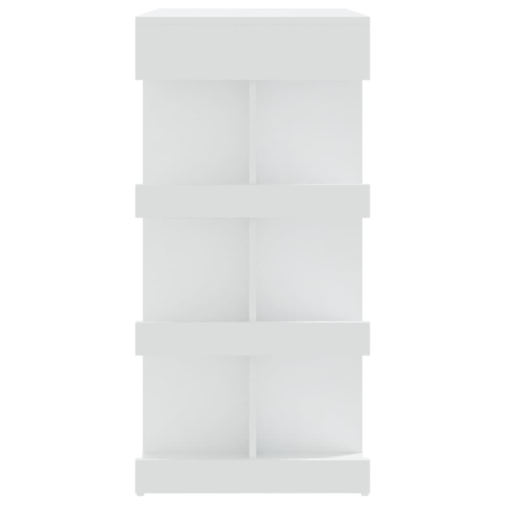 vidaXL Bar Table with Storage Rack White 100x50x101.5 cm Engineered Wood
