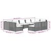 vidaXL 9 Piece Garden Lounge Set with Cushions Black Poly Rattan
