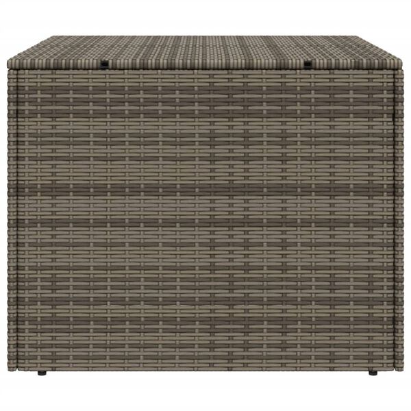 vidaXL Garden Storage Box Grey 291L Poly Rattan