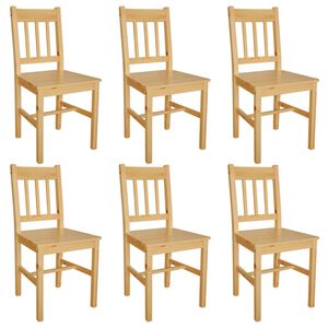 vidaXL Dining Chairs 6 pcs Pinewood