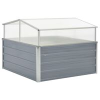 vidaXL Greenhouse 100x100x85 cm Galvanised Steel Grey, grey vidaXL Greenhouse 100x100x85 cm Galvanised Steel Grey