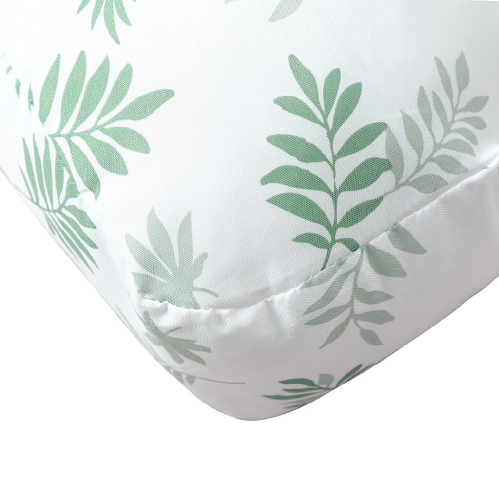 vidaXL Pallet Cushions 2 pcs Leaf Pattern Fabric