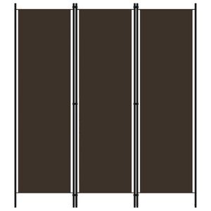 vidaXL 3-Panel Room Divider Brown 150x180 cm