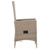 vidaXL 7 Piece Garden Dining Set Poly Rattan Beige