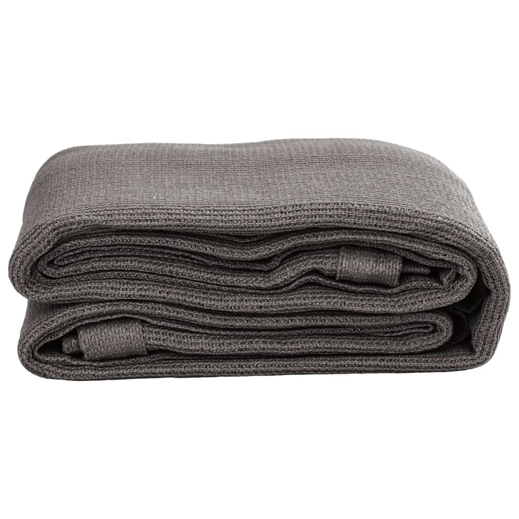 vidaXL Tent Carpet 250x250 cm Anthracite HDPE