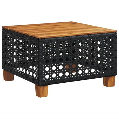 vidaXL 5 Piece Garden Sofa Set with Cushions Black Poly Rattan