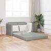 vidaXL Floor Sofa Bed 2-in-1 Light Grey 122x204x55 cm Velvet