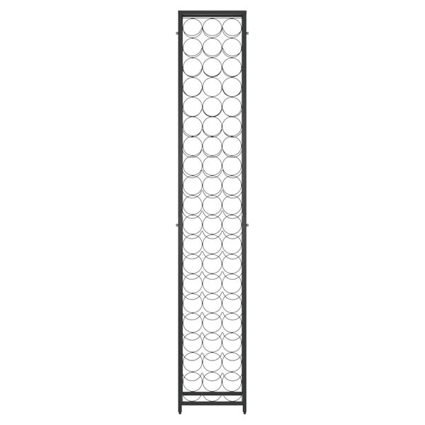 vidaXL Wine Rack for 57 Bottles Black 34x18x200 cm Wrought Iron
