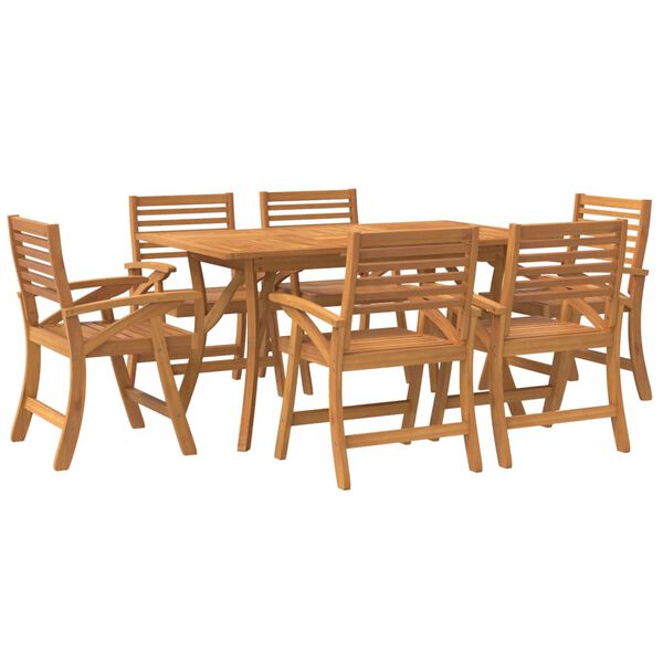 vidaXL 7 Piece Garden Dining Set Solid Wood Acacia