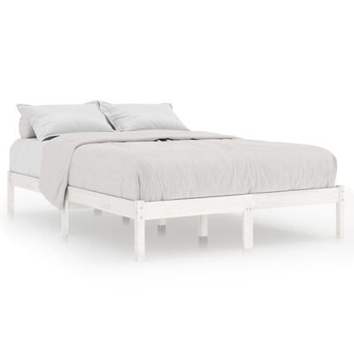 vidaXL Bed Frame without Mattress White Solid Wood 140x200 cm, white vidaXL Bed Frame without Mattress White Solid Wood 140x200 cm