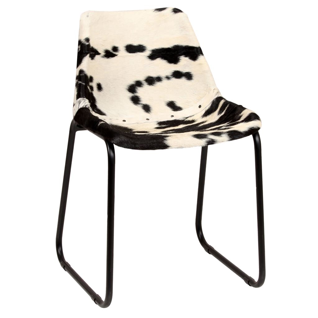 vidaXL Dining Chairs 2 pcs Genuine Goat Leather