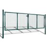 vidaXL Fence Gate Steel 300x100 cm Green