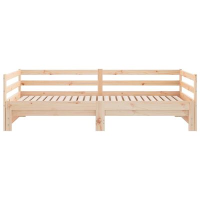 vidaXL Pull-out Day Bed without Mattress Solid Wood Pine 90x200 cm