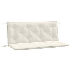 vidaXL Garden Bench Cushions 2 pcs Melange Cream 120x50x7 cm Fabric