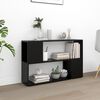 vidaXL Book Cabinet Black 100x24x63 cm Engineered Wood