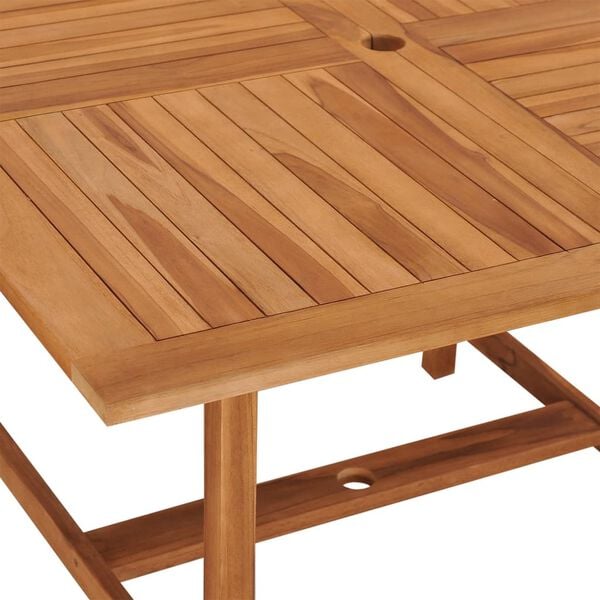 vidaXL Garden Dining Table 110x110x75 cm Solid Wood Teak