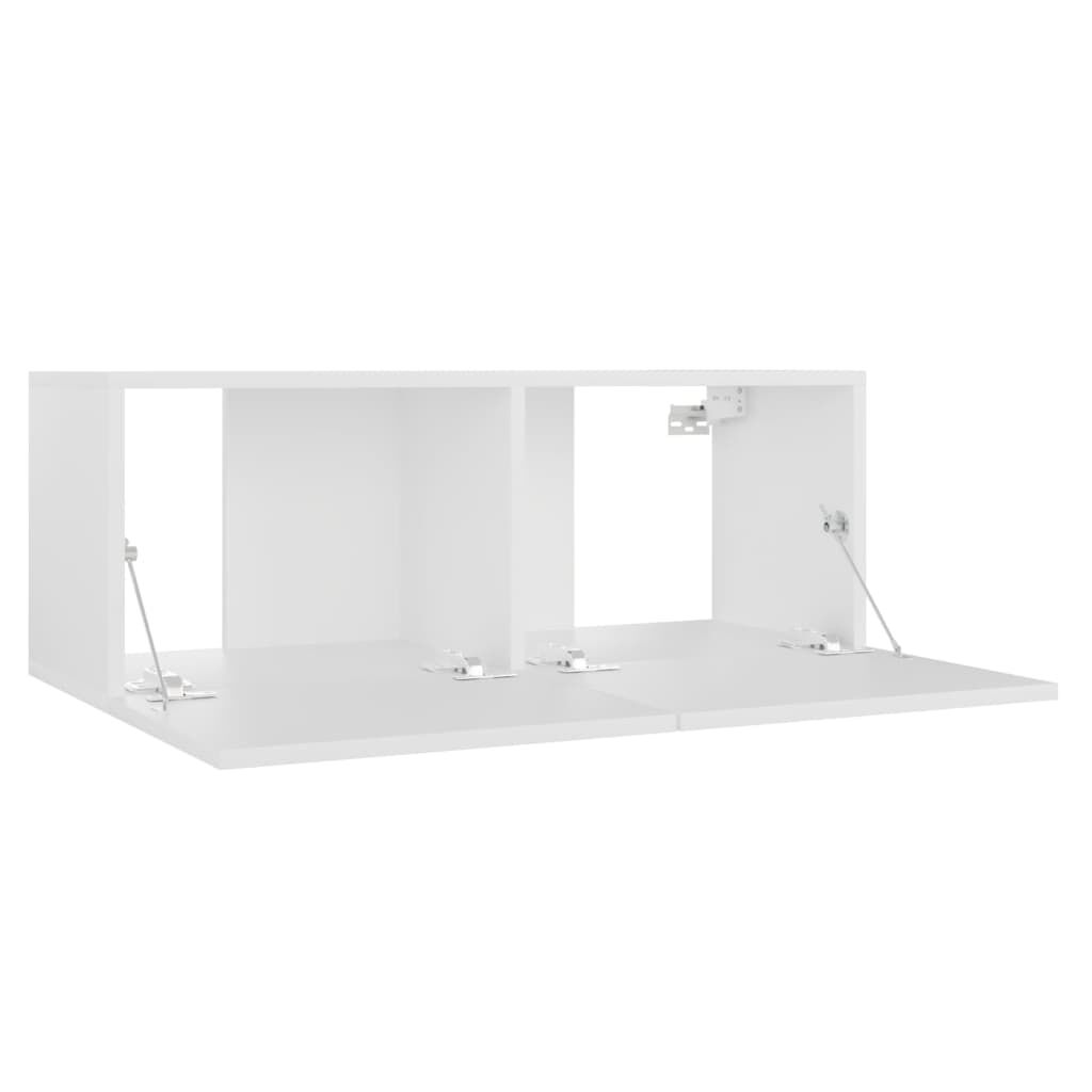 vidaXL 3 Piece TV Cabinet Set White Engineered Wood